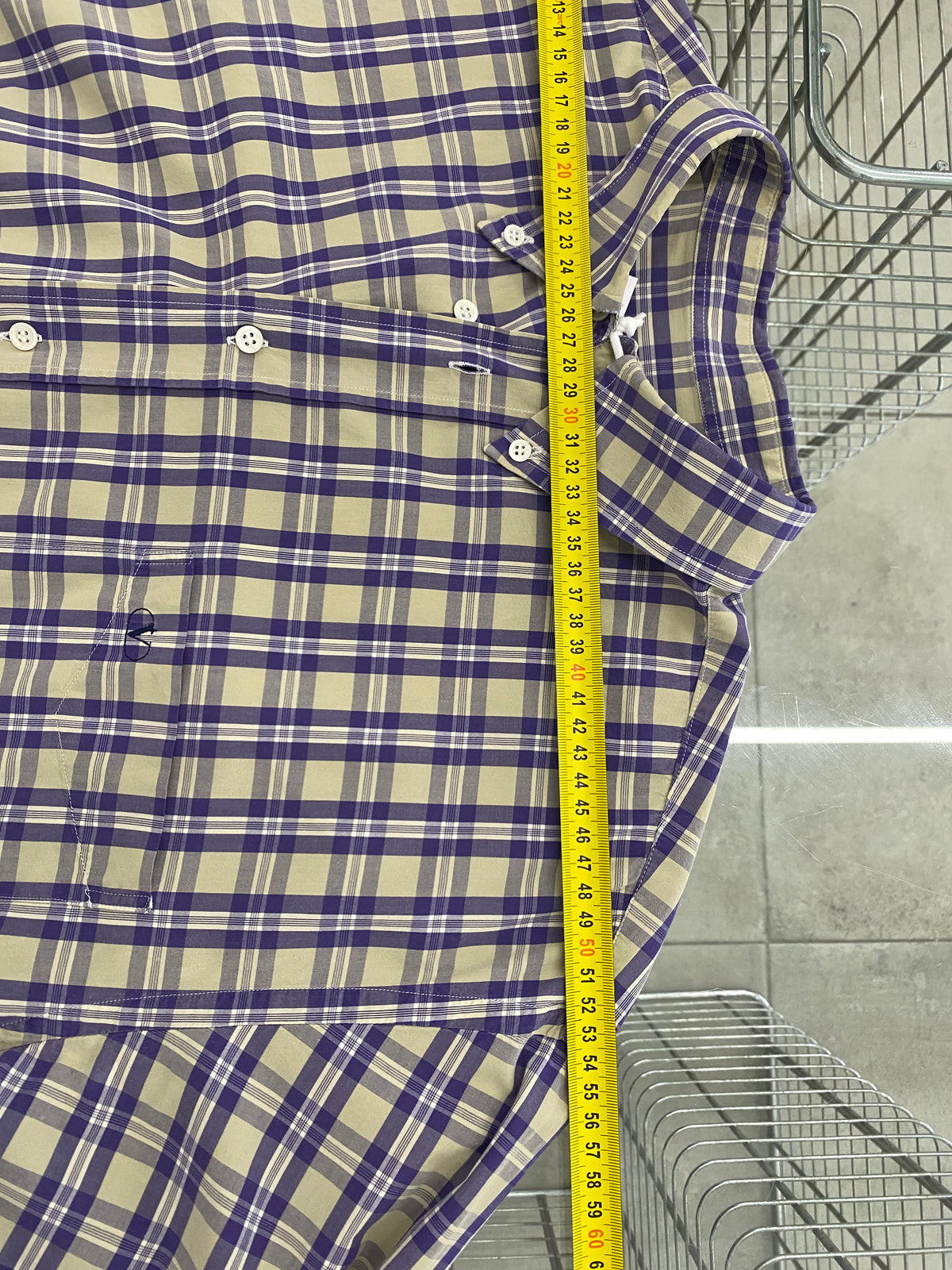 Valentino blue and yellow checkered shirt (43)