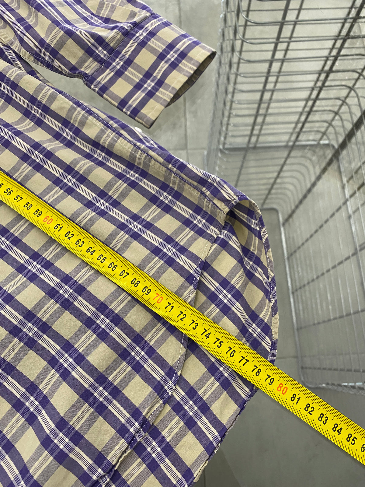Valentino blue and yellow checkered shirt (43)