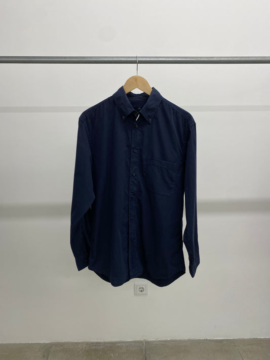 Zegna navy cotton shirt (L)
