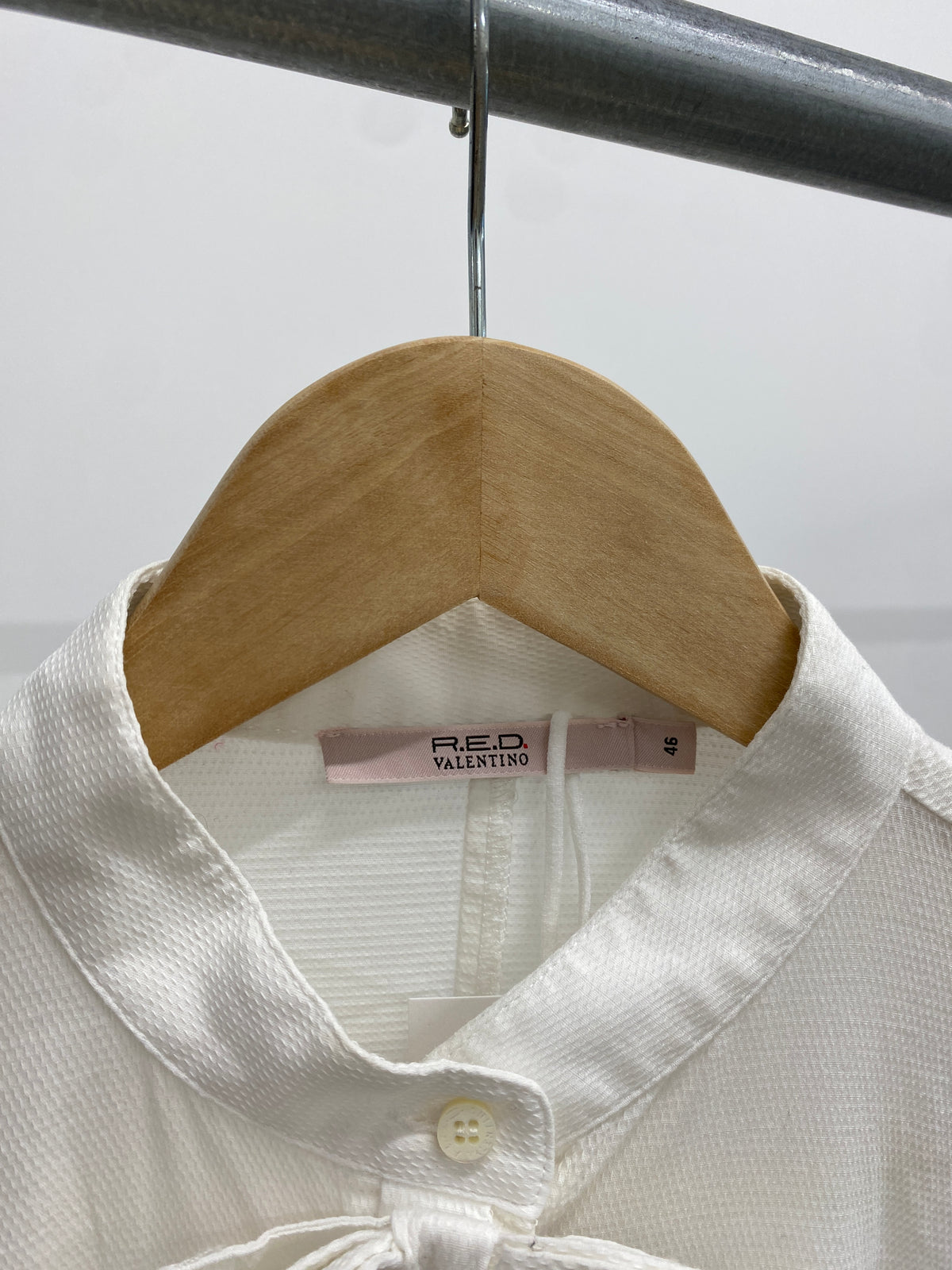 Valentino white detailed cotton shirt (46 IT)