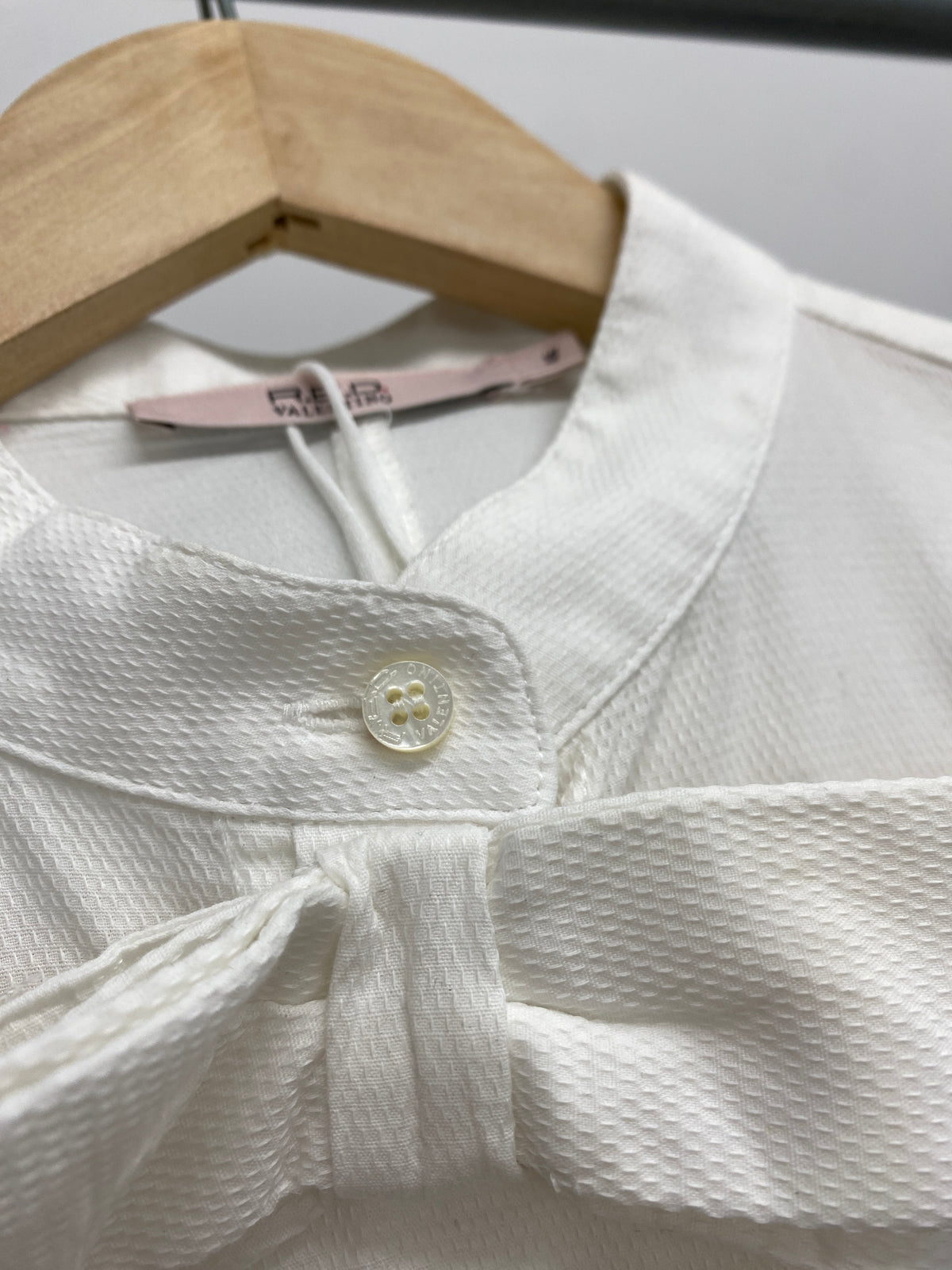 Valentino white detailed cotton shirt (46 IT)