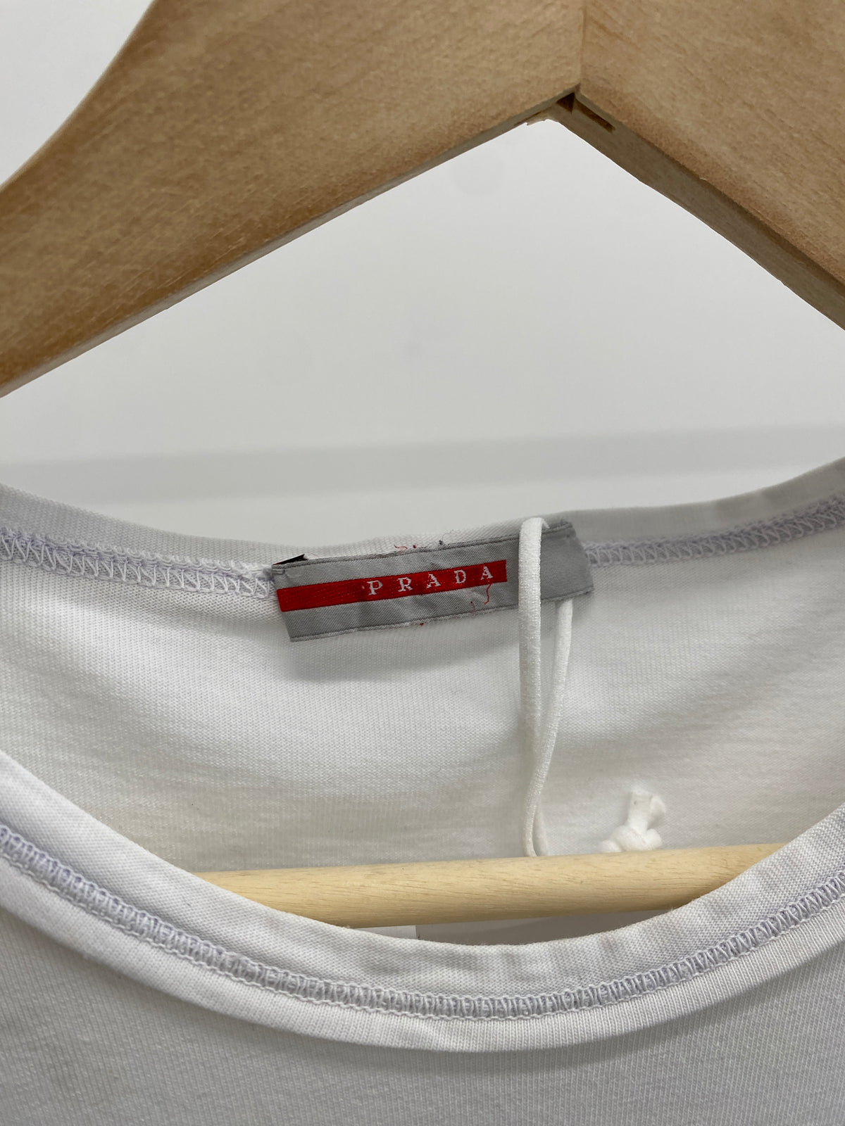 2000s Prada white cotton t-shirt (XXL)