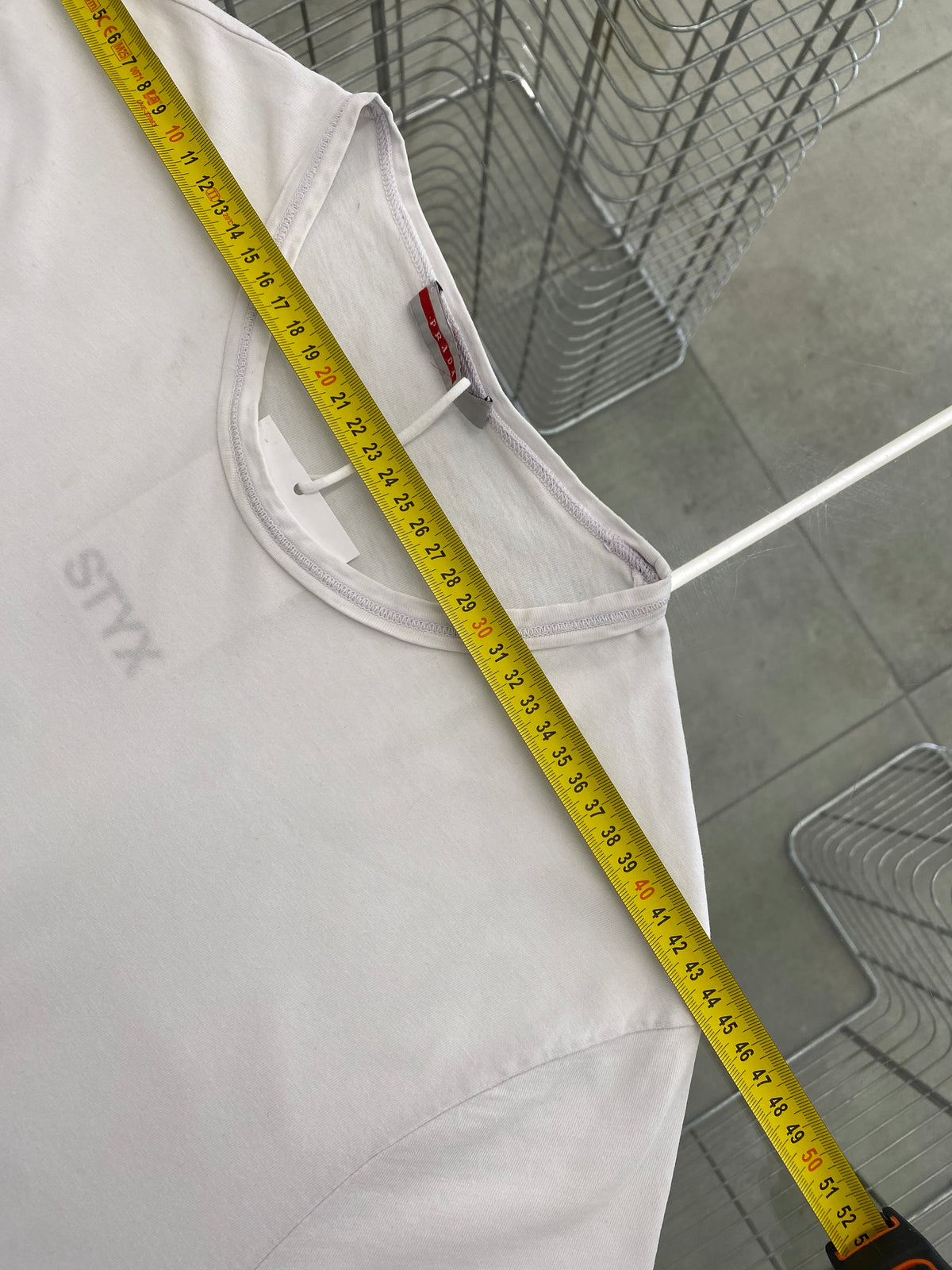 2000s Prada white cotton t-shirt (XXL)