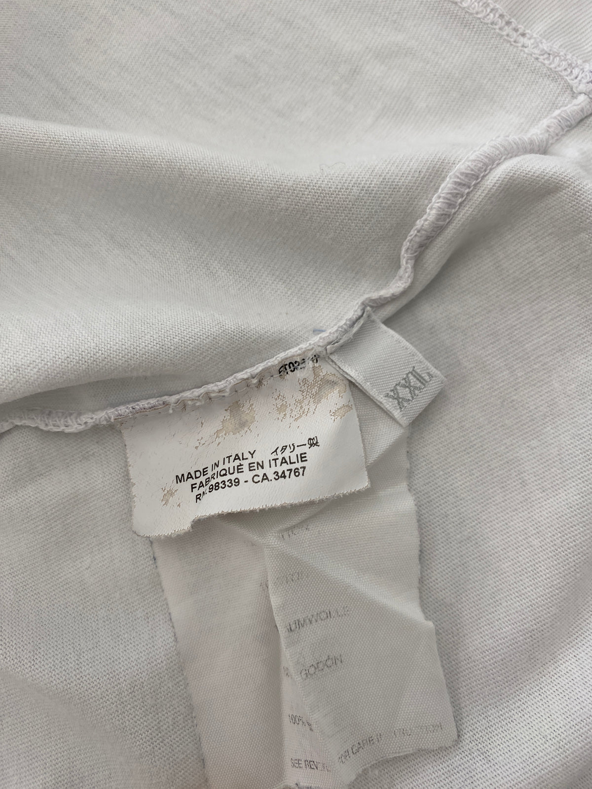 2000s Prada white cotton t-shirt (XXL)