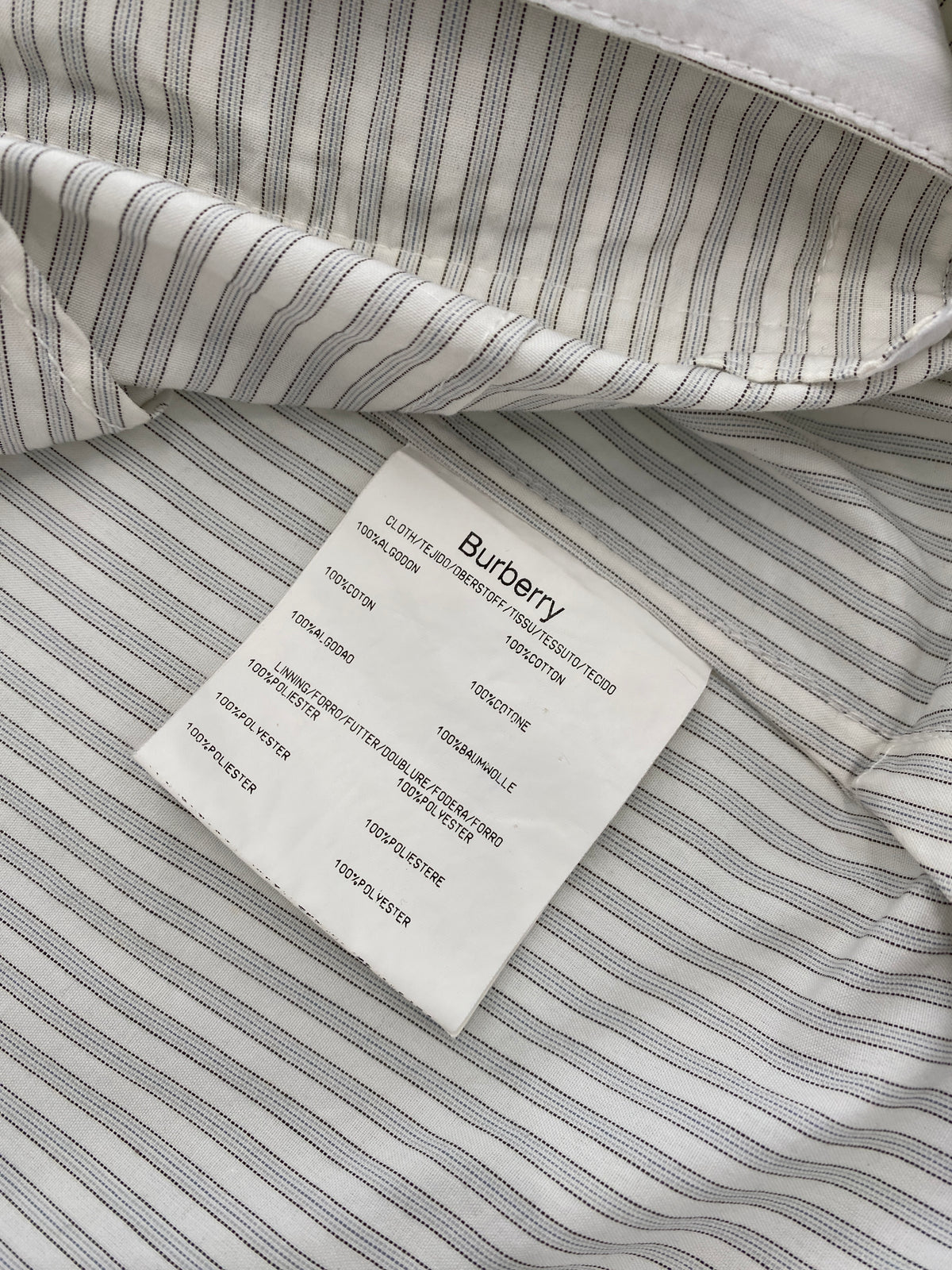 Burberry white stripped jacket (L)