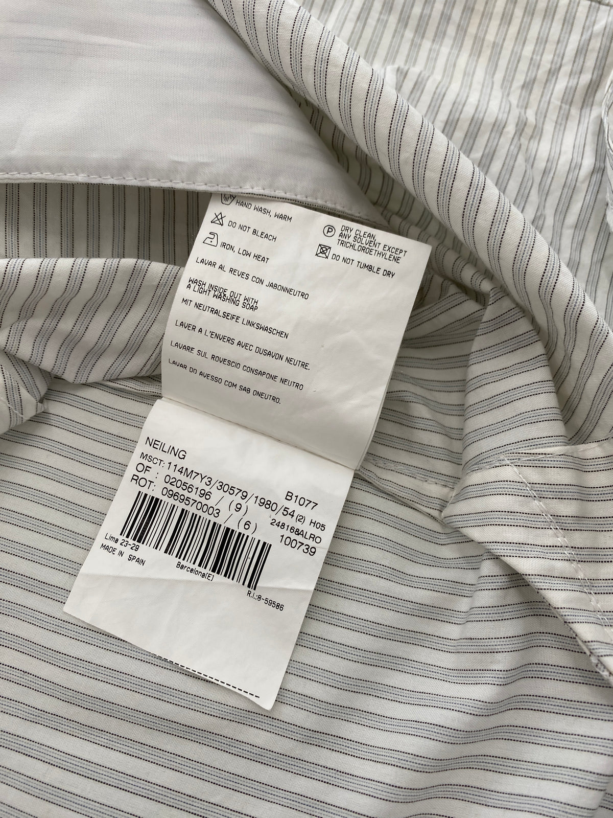 Burberry white stripped jacket (L)
