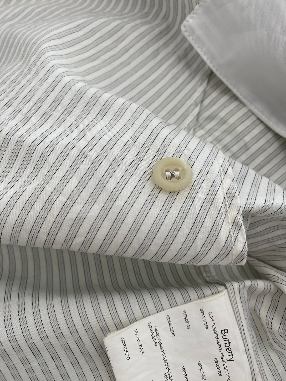 Burberry white stripped jacket (L)