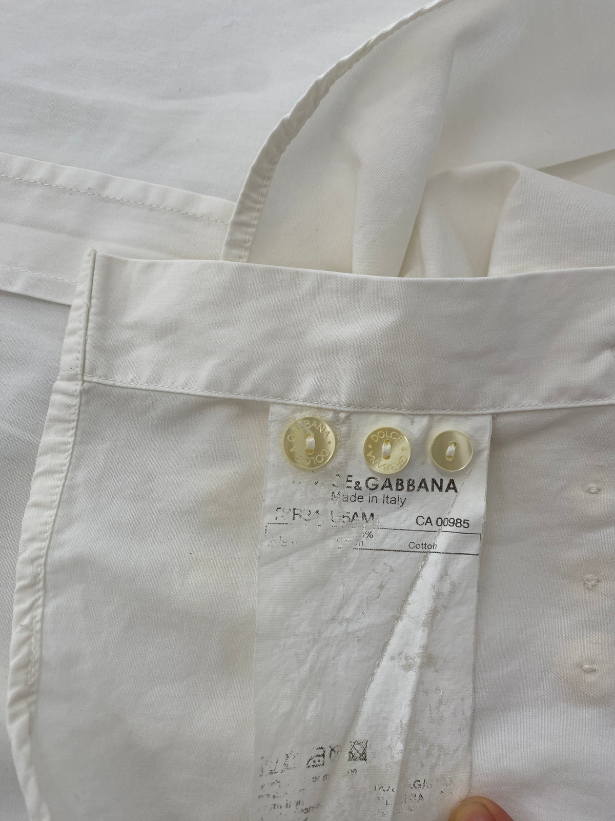 Dolce & Gabbana Spring/Summer 2004 white shirt (M)