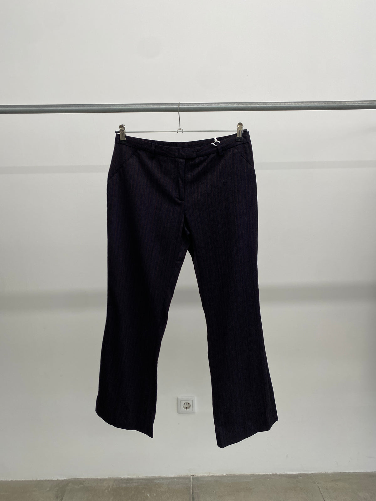 Dolce & Gabbana stripped navy wool trousers (46)