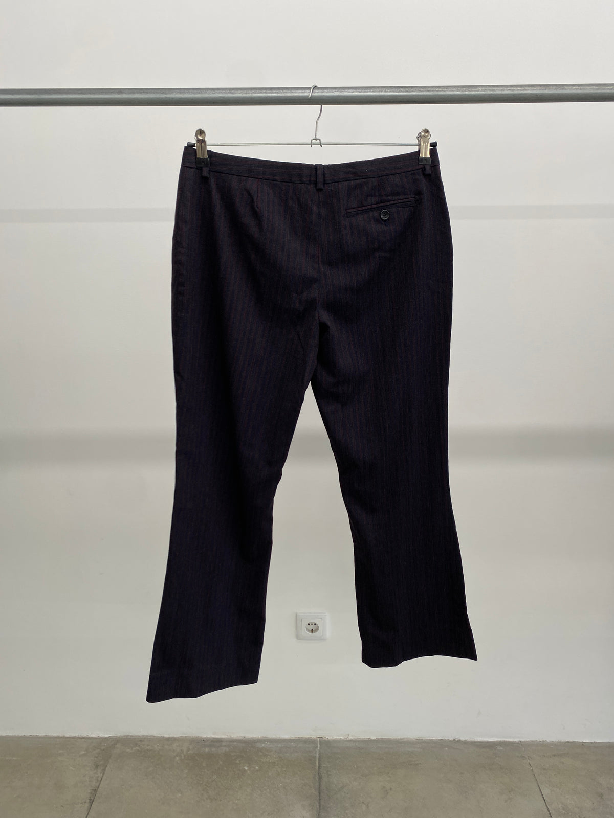 Dolce & Gabbana stripped navy wool trousers (46)