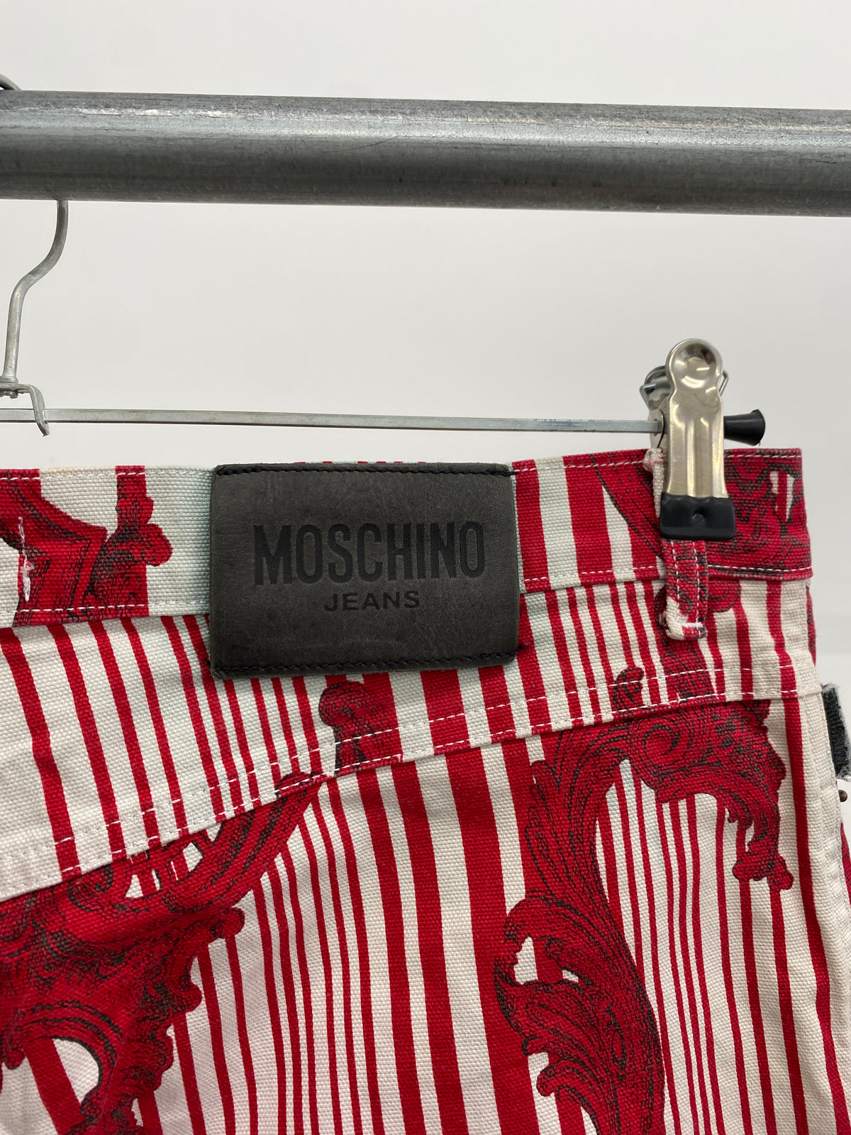 Moschino red floral pattern straight trousers (34)