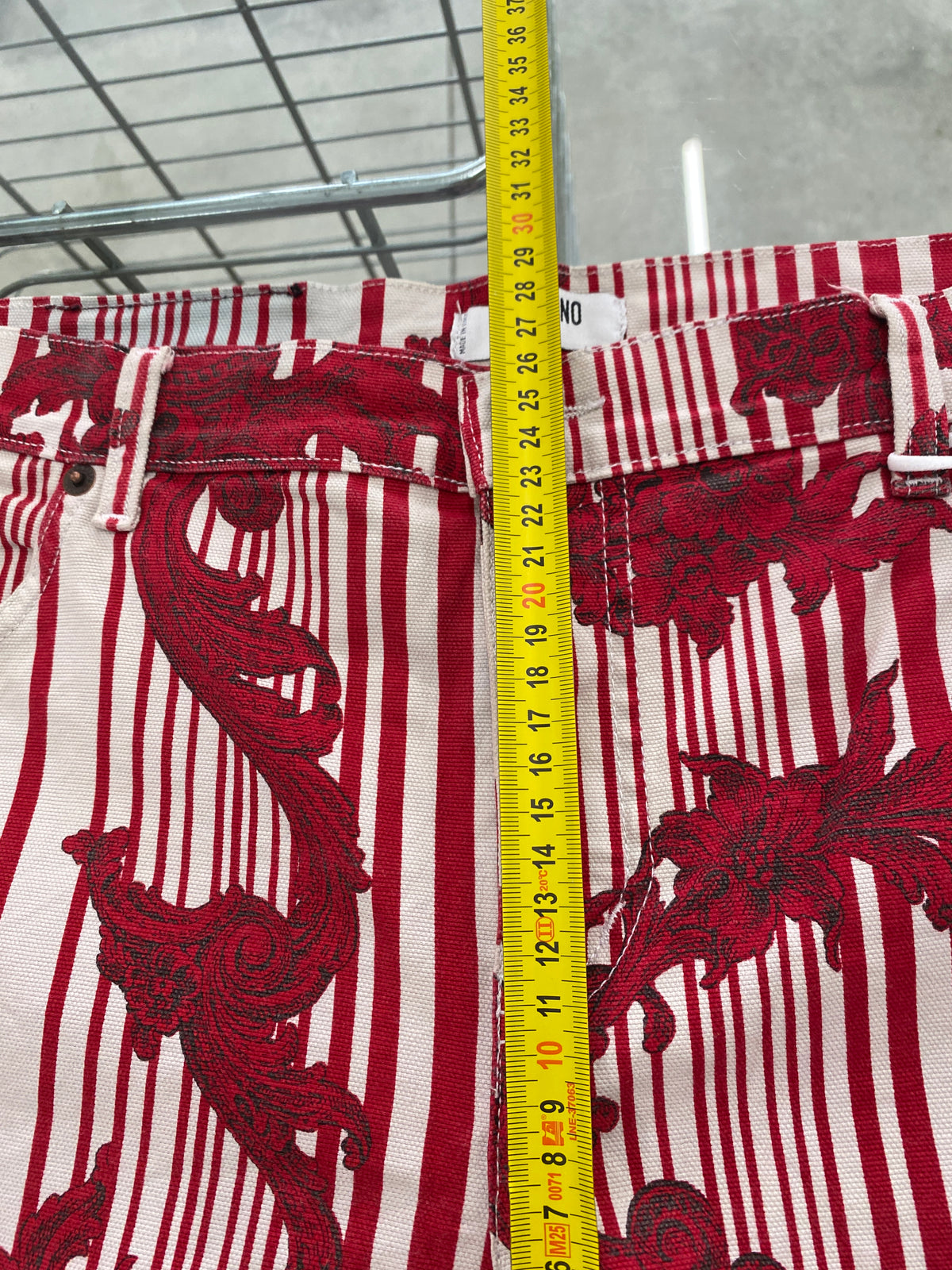 Moschino red floral pattern straight trousers (34)