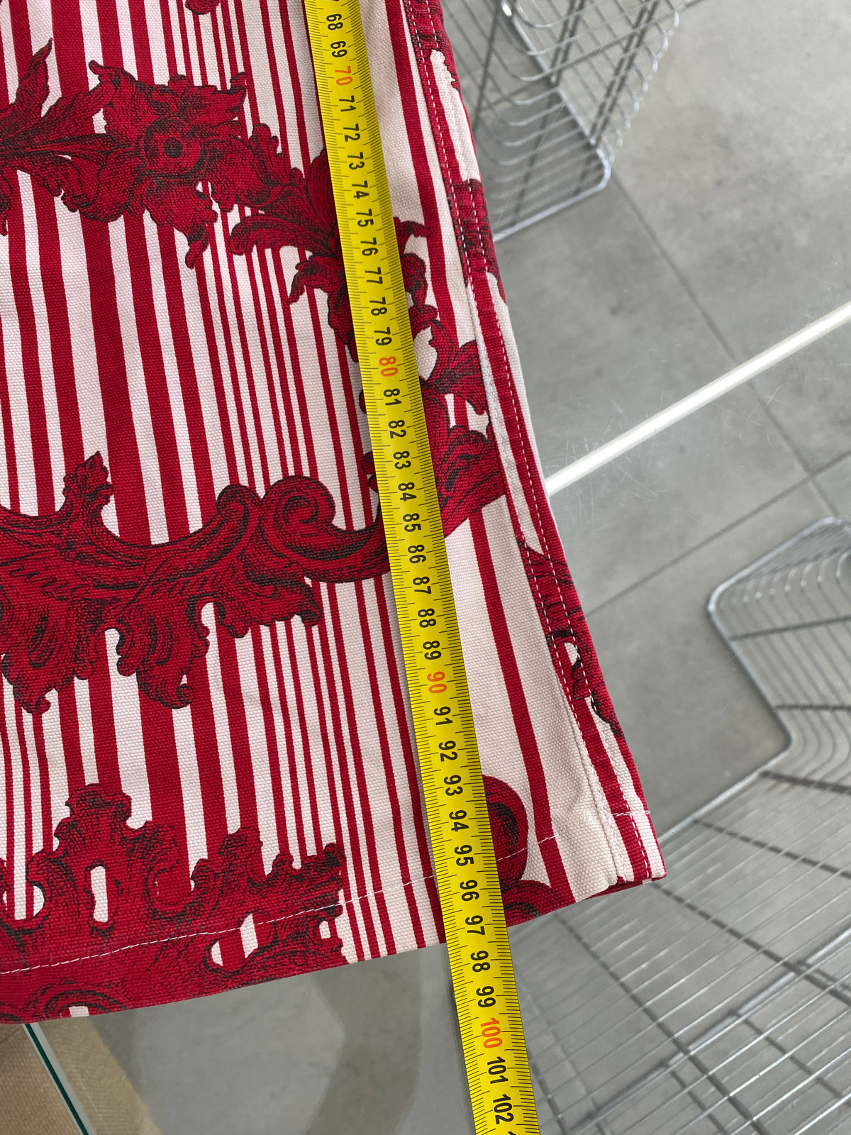 Moschino red floral pattern straight trousers (34)