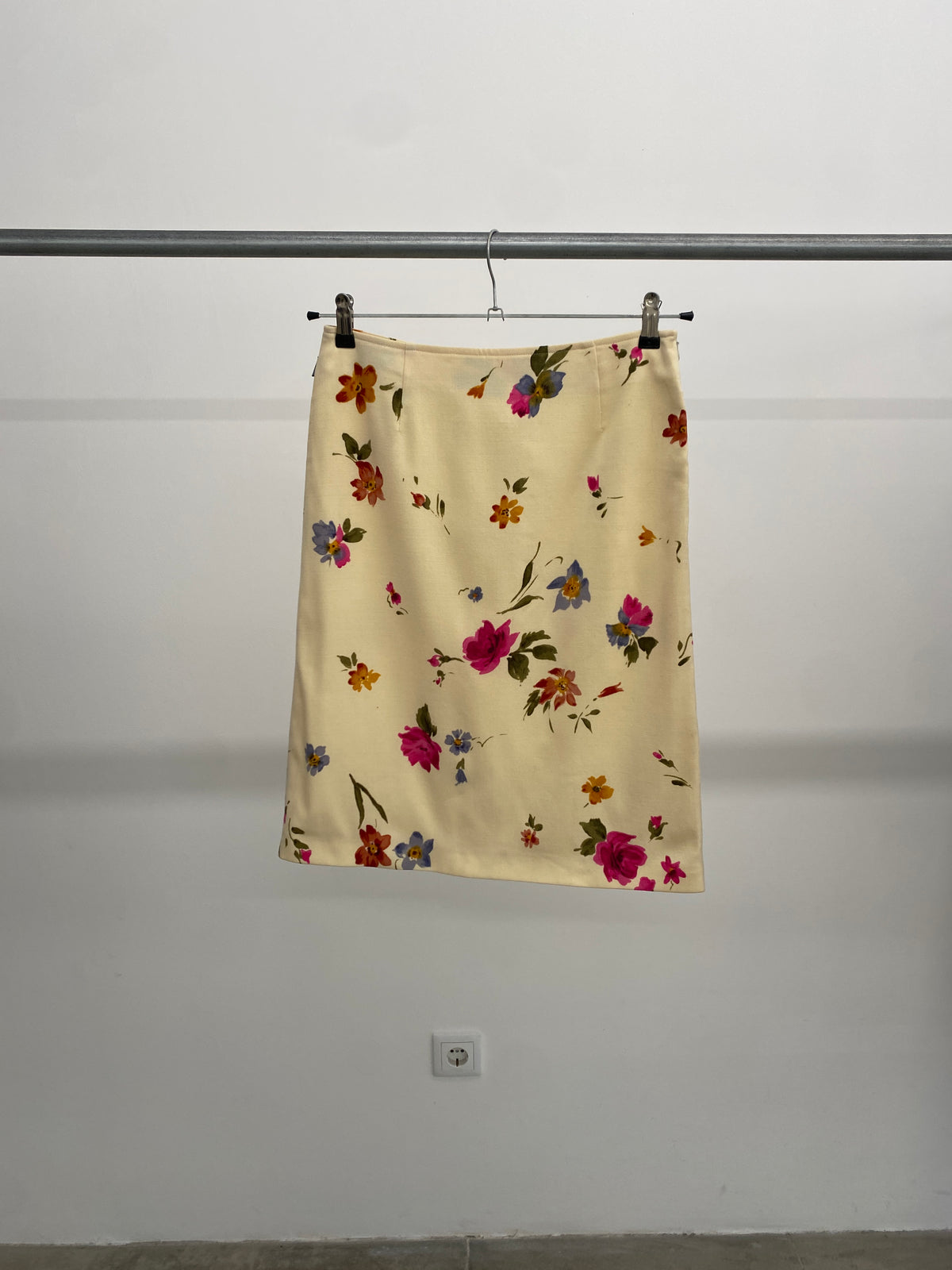 Moschino floral pattern wool skirt (M)