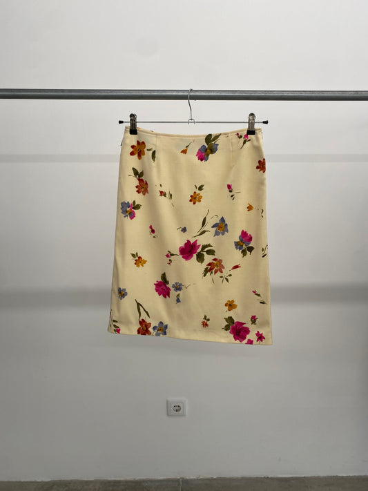 Moschino floral pattern wool skirt (M)
