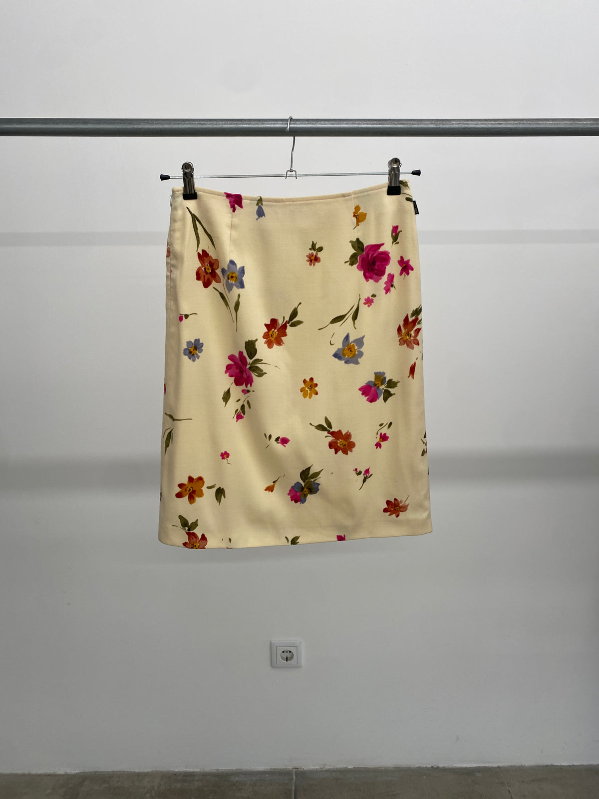 Moschino floral pattern wool skirt (M)
