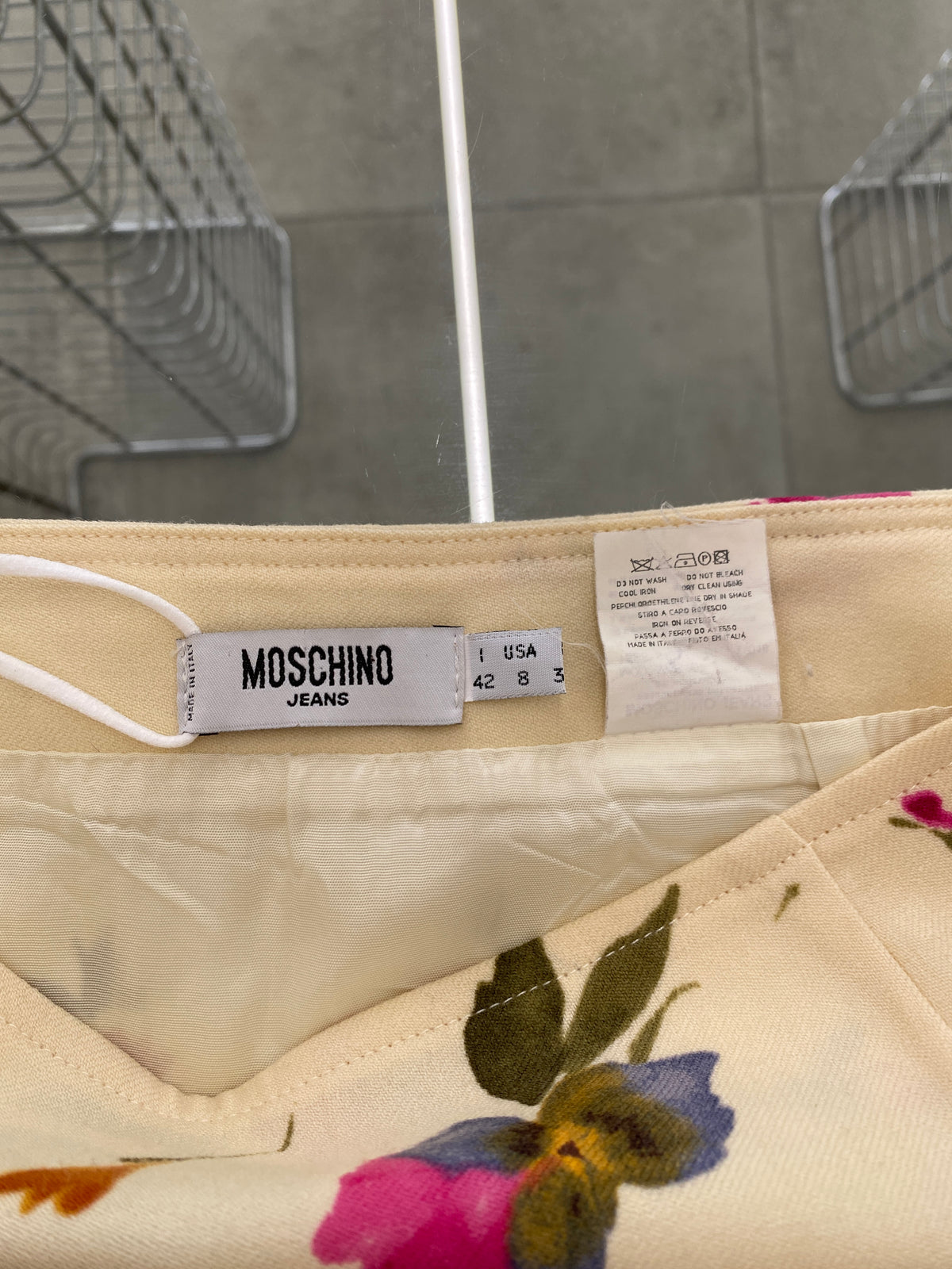 Moschino floral pattern wool skirt (M)