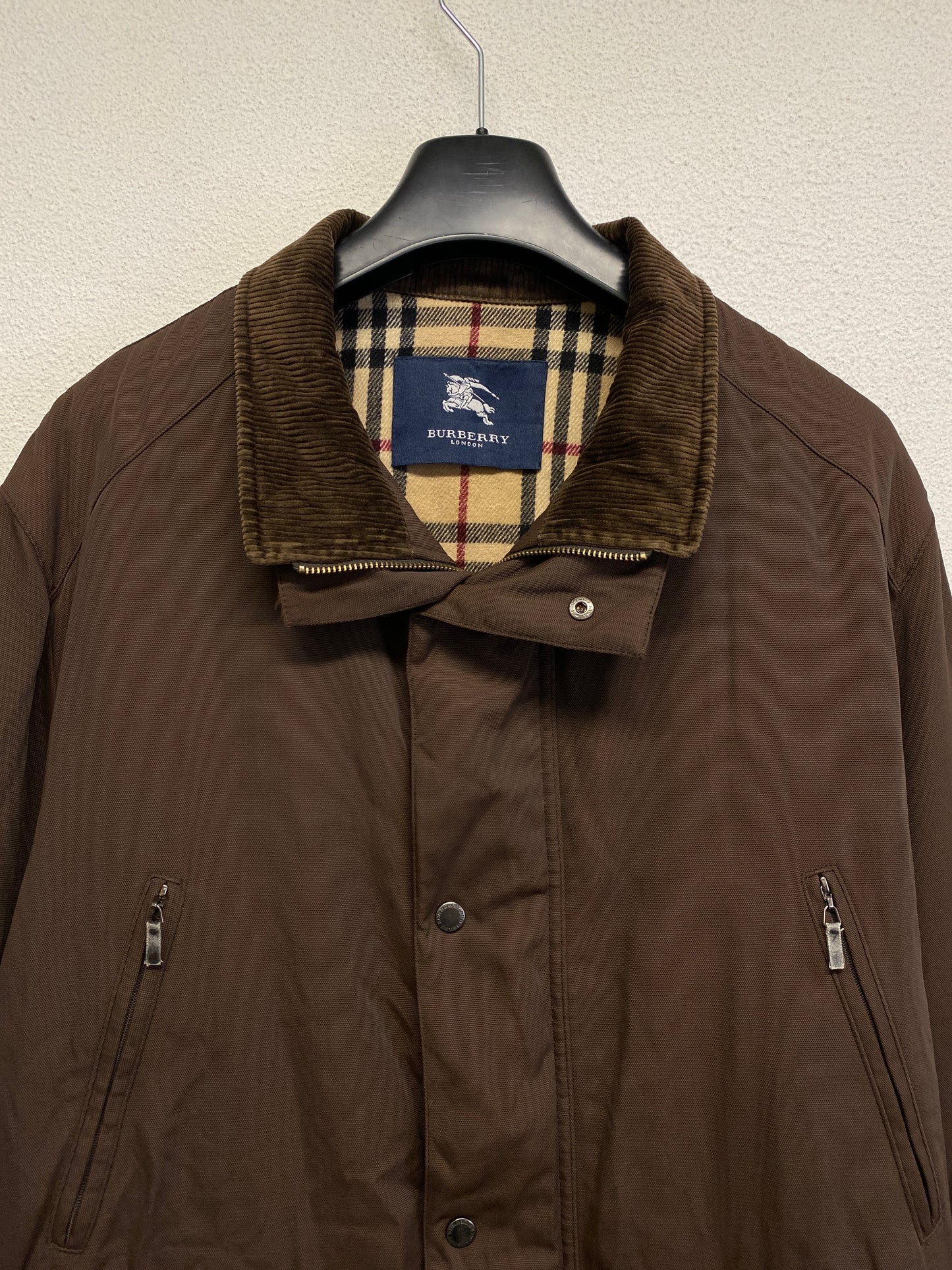 BURBERRY brown nylon coat (XXL)