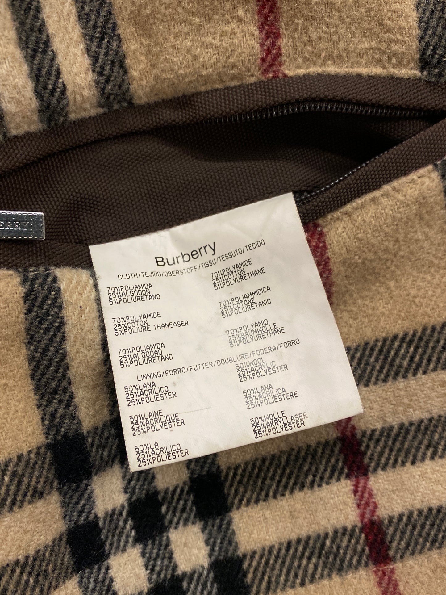 BURBERRY brown nylon coat (XXL)