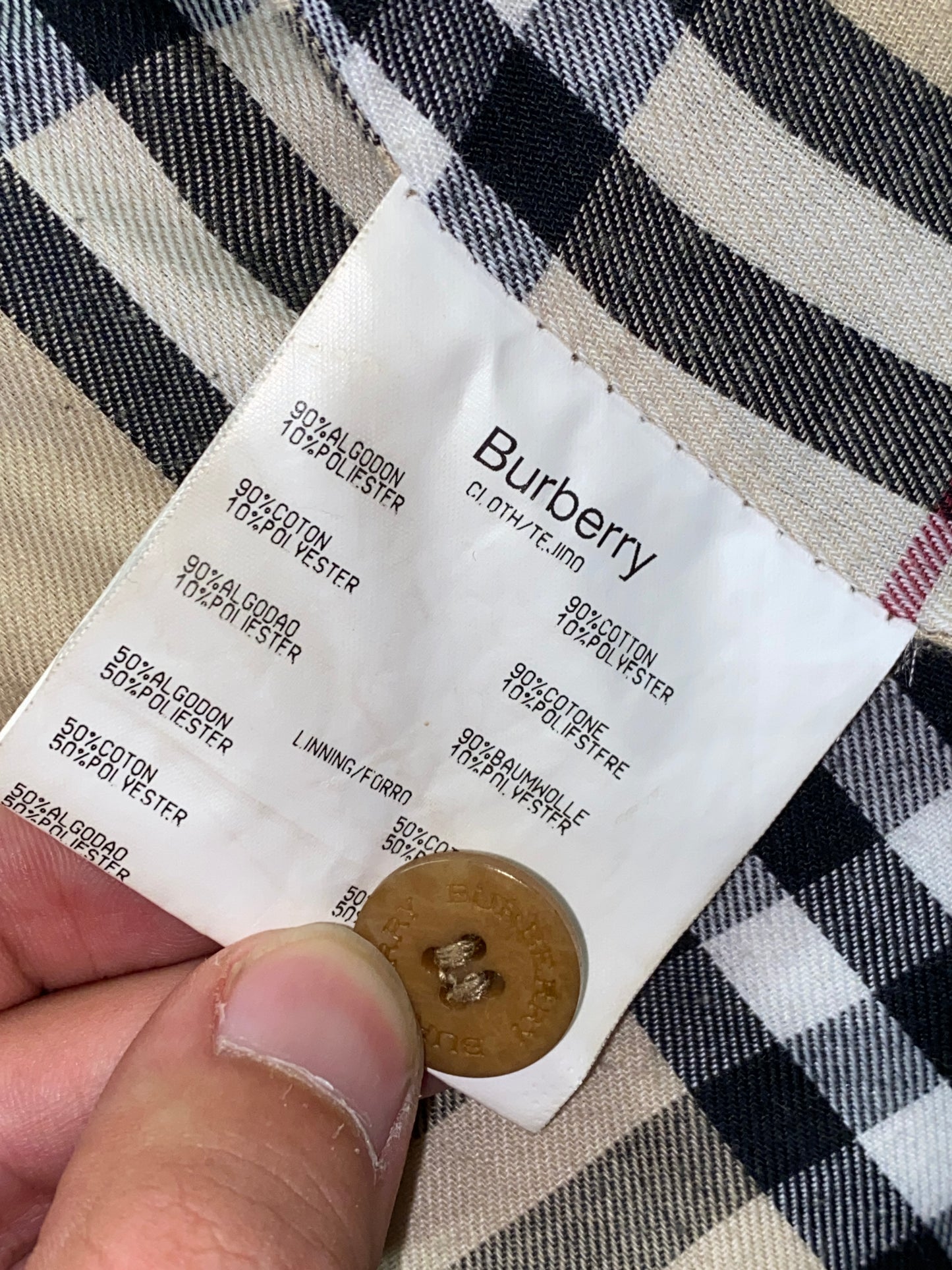 BURBERRY beige corduroy jacket (M)