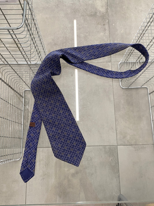 Loewe navy silk tie