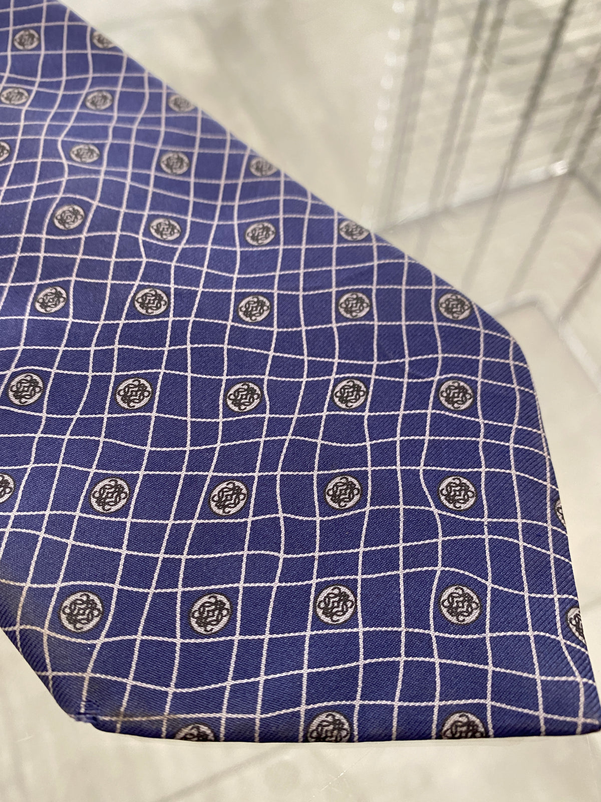Loewe navy silk tie