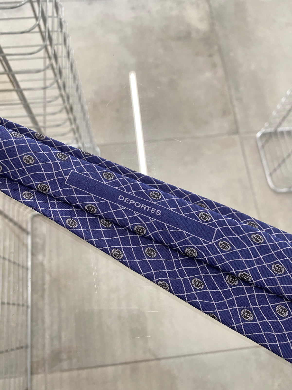 Loewe navy silk tie