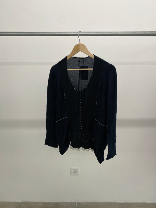 Marithé & François Girbaud navy cardigan (M)