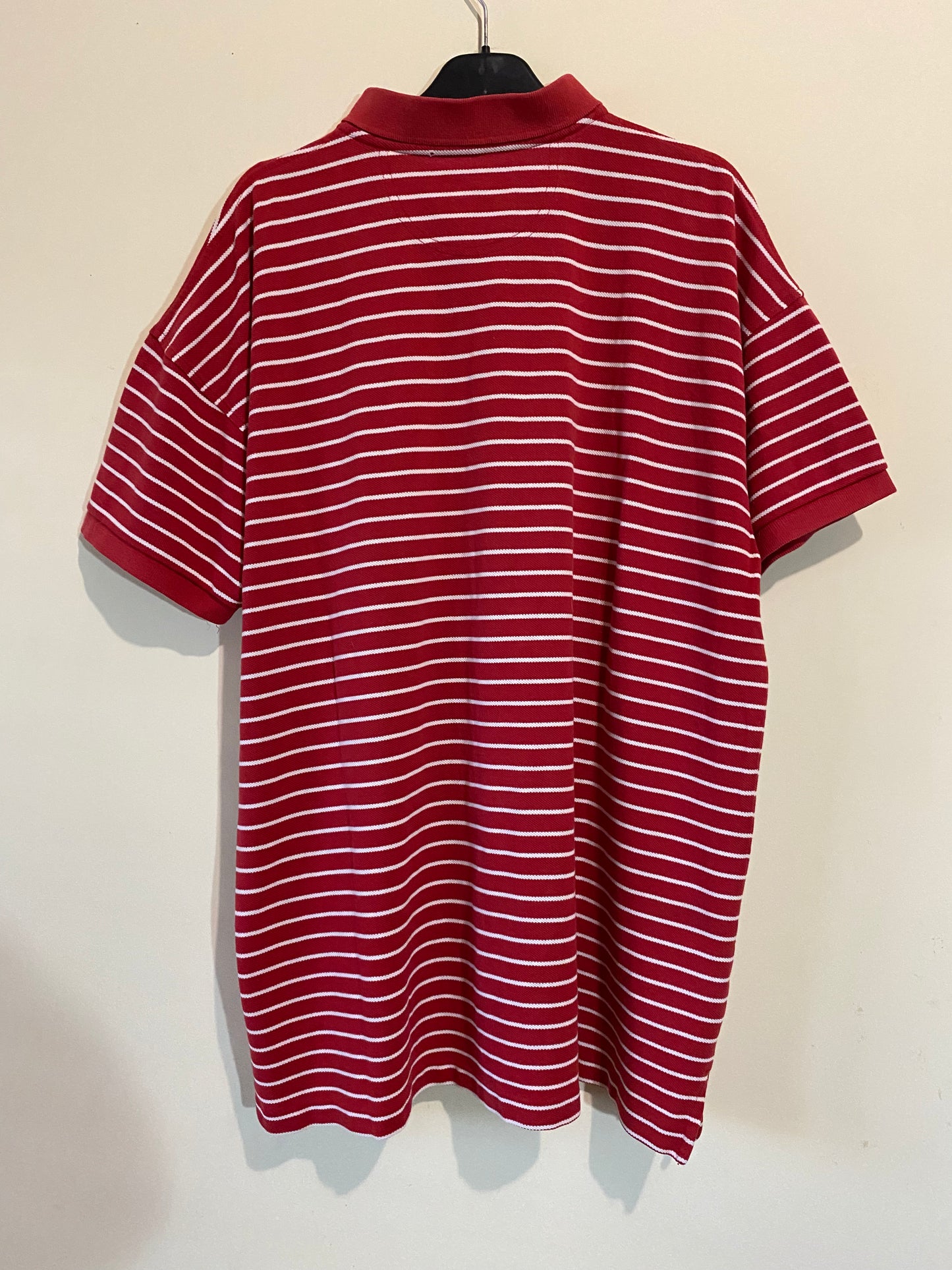 YVES SAINT LAURENT red striped polo (xl)