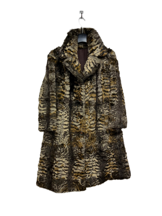 VINTAGE 90s fur coat (L)