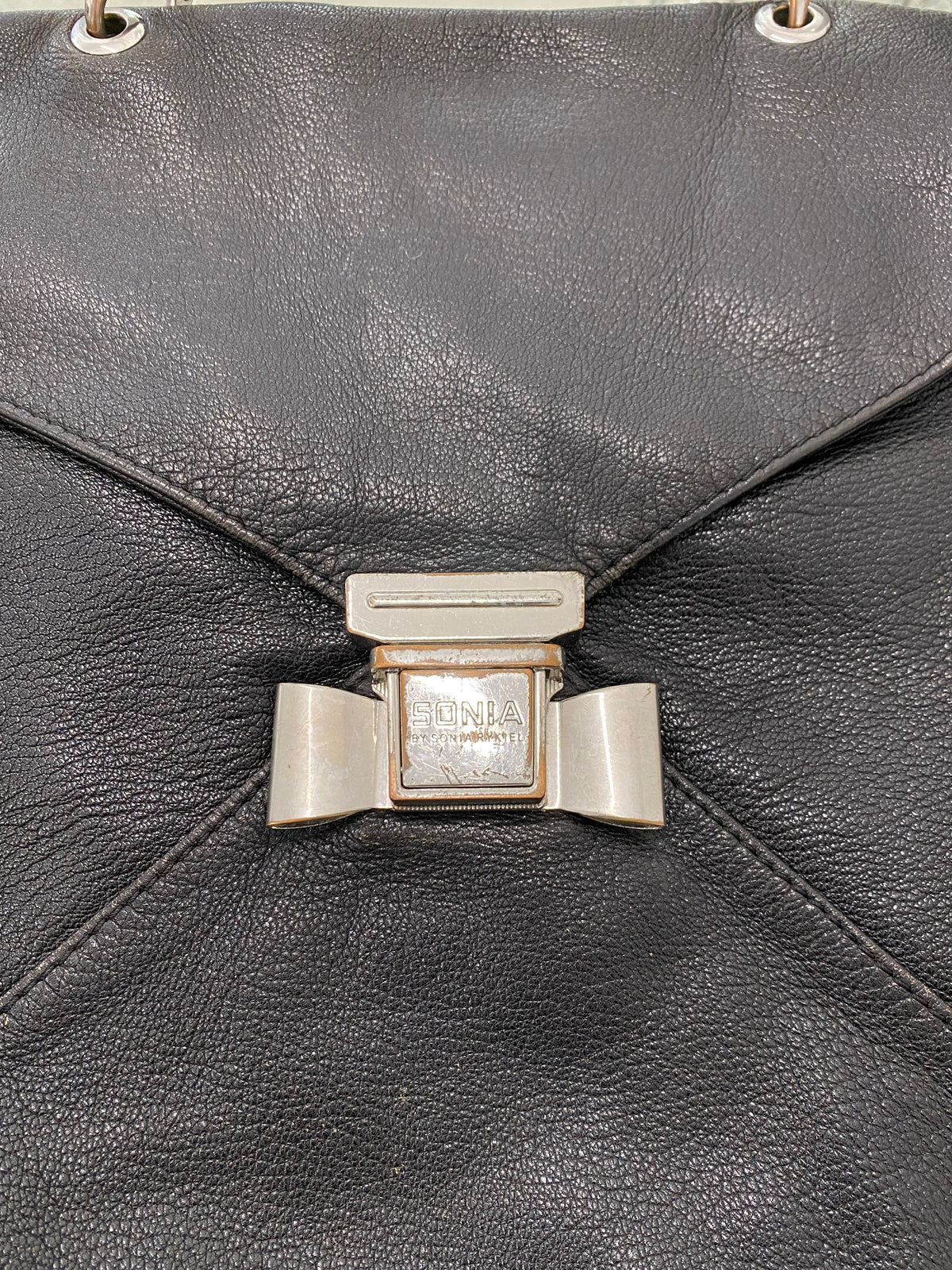 Sonia Rykiel black leather bag