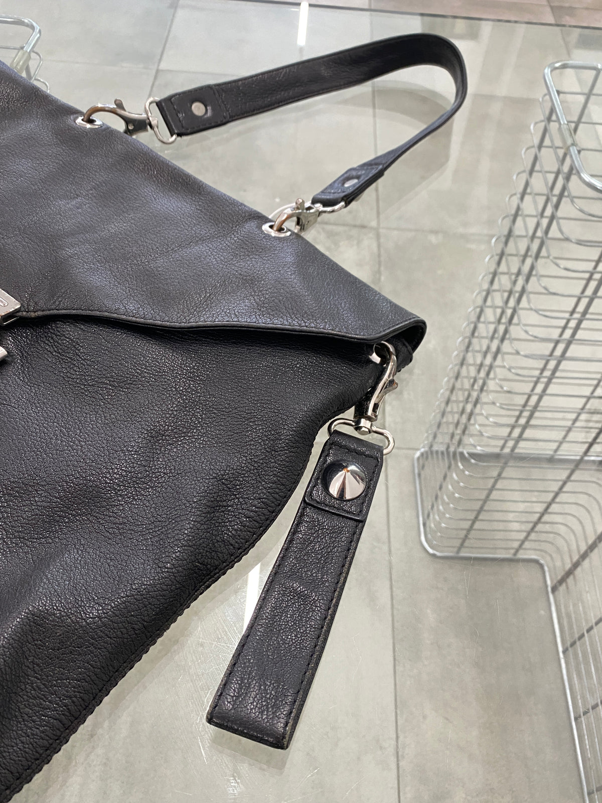 Sonia Rykiel black leather bag