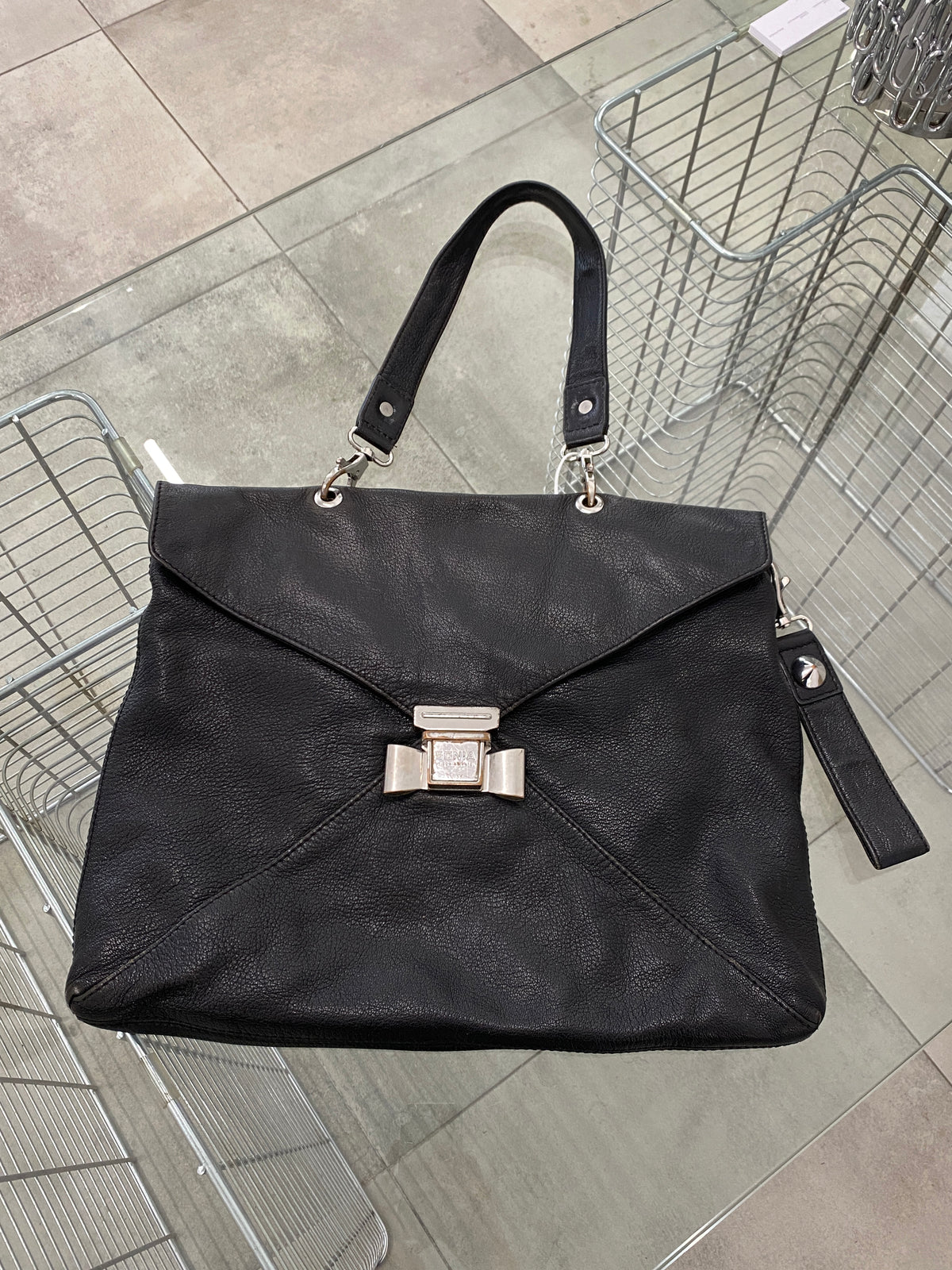 Sonia Rykiel black leather bag