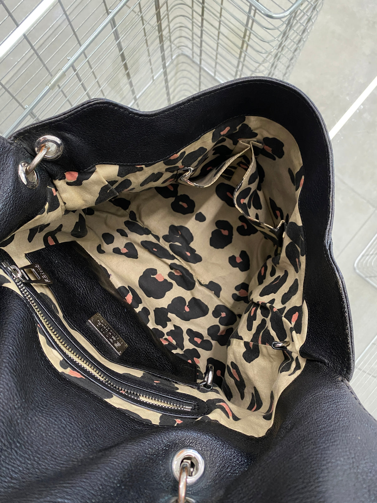 Sonia Rykiel black leather bag