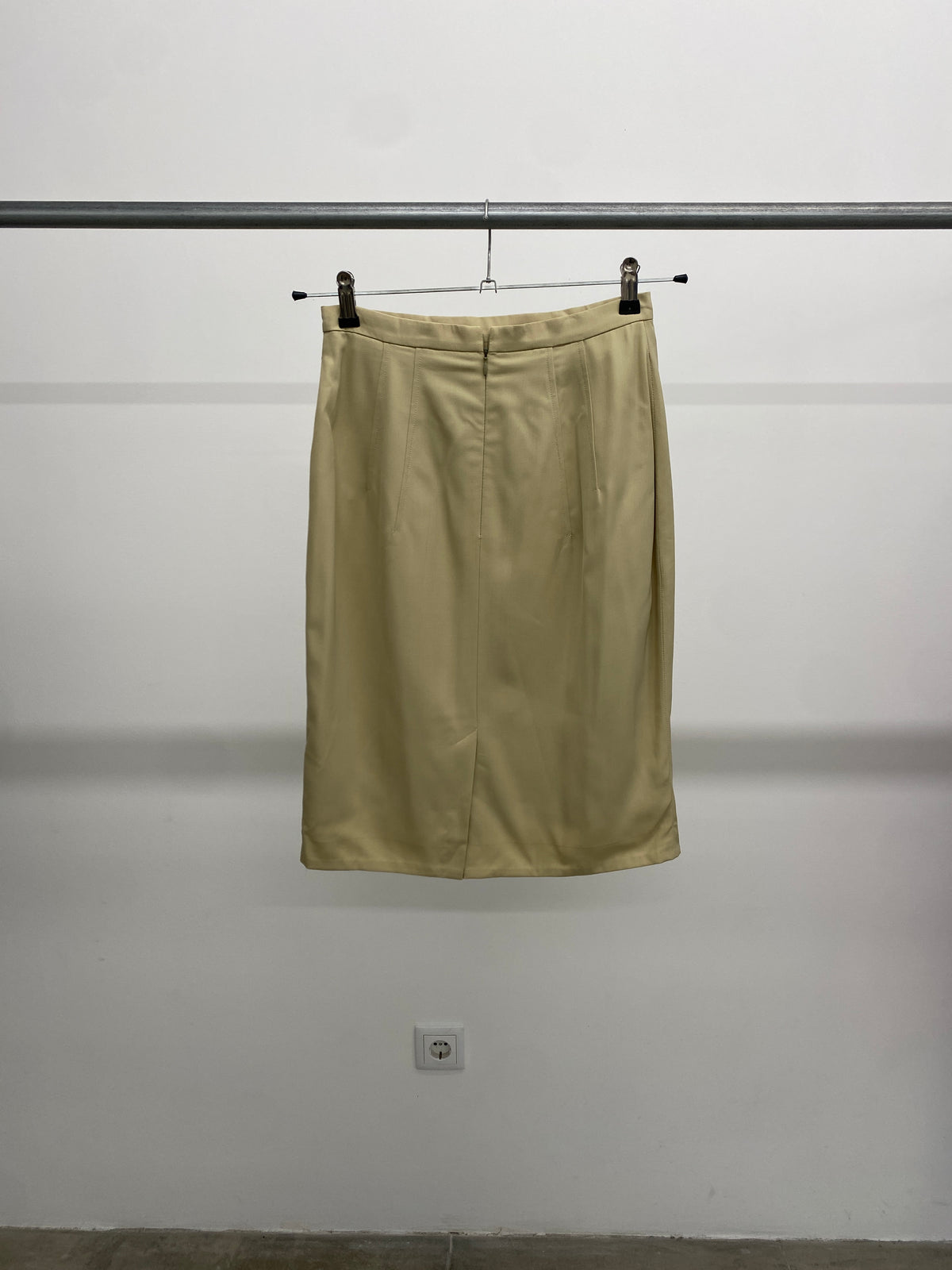 Jil Sander beige woll and silk skirt (36)
