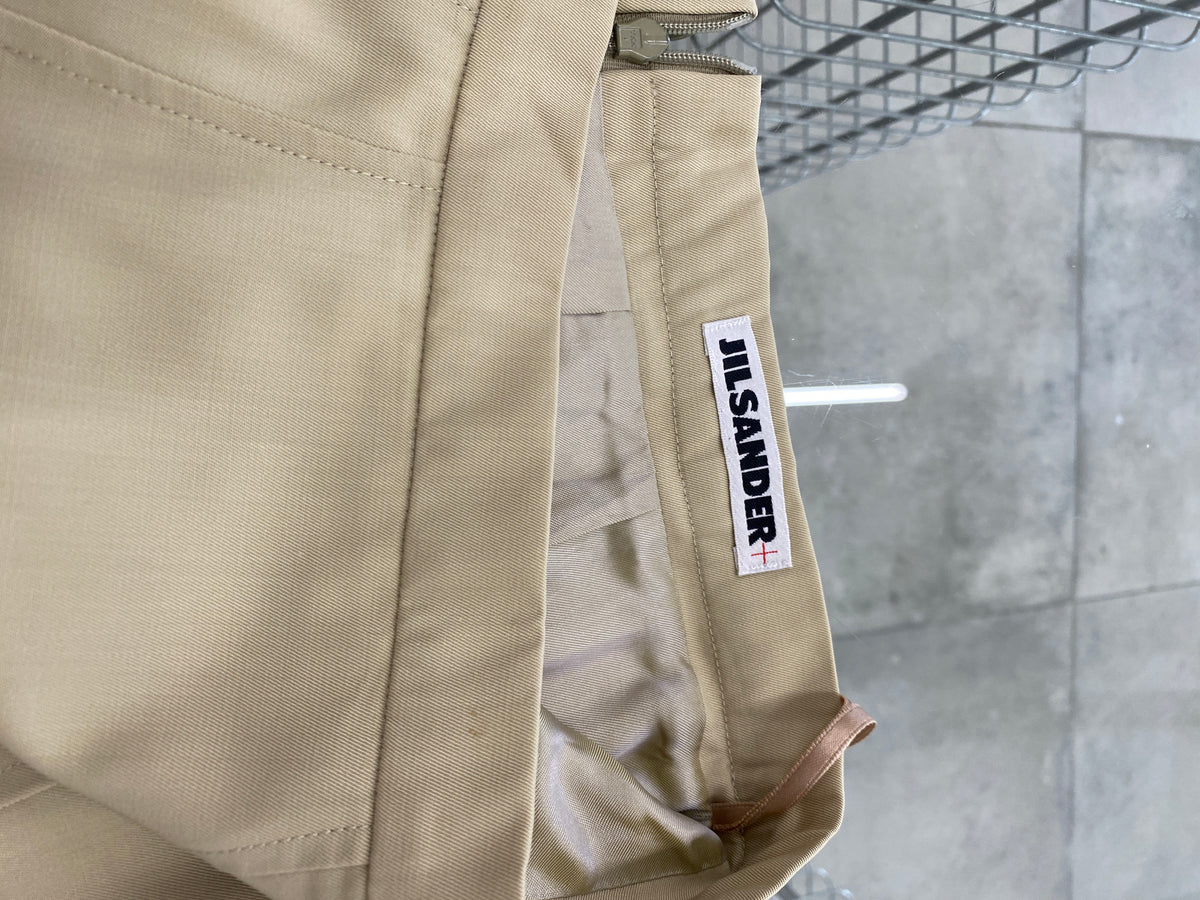 Jil Sander beige woll and silk skirt (36)
