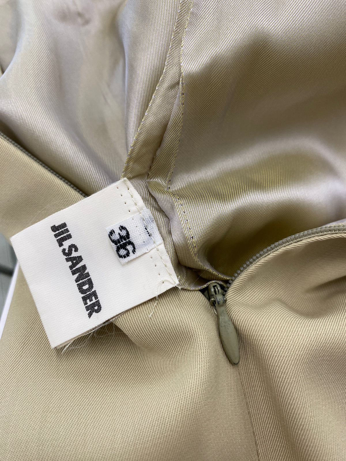 Jil Sander beige woll and silk skirt (36)