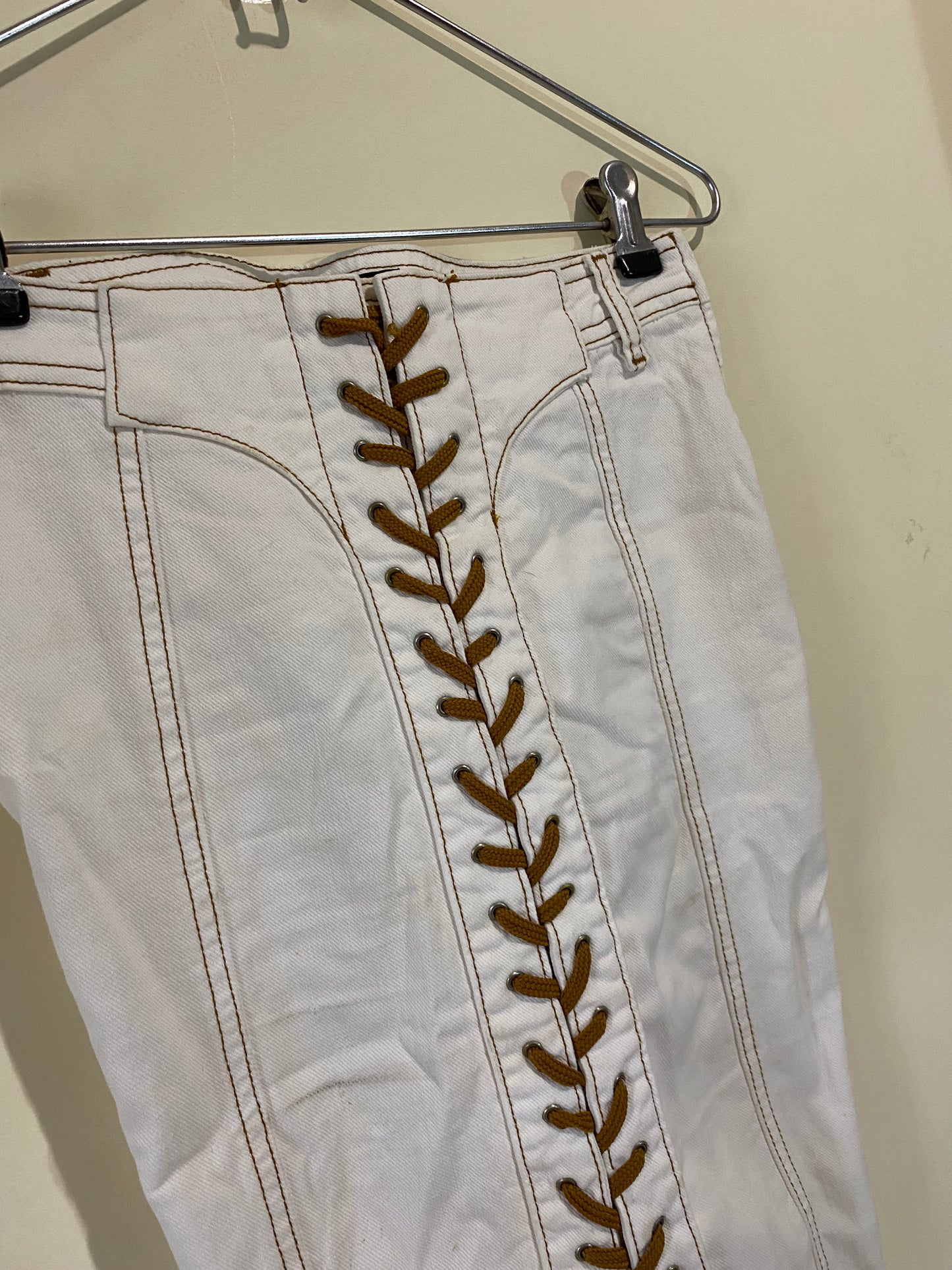 DOLCE & GABBANA white-cream cotton skirt (S)