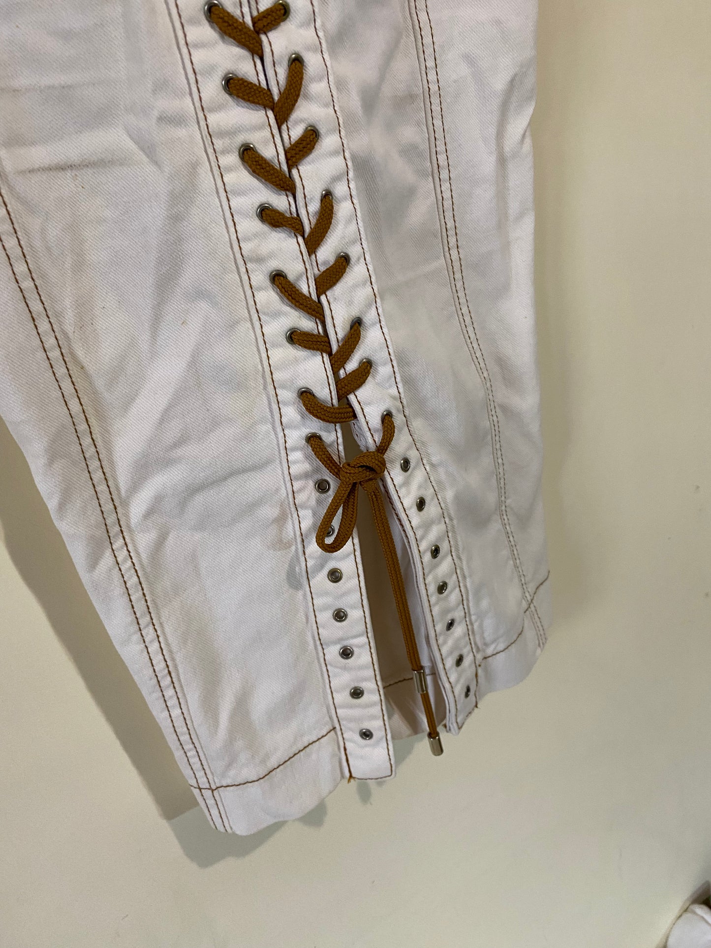 DOLCE & GABBANA white-cream cotton skirt (S)