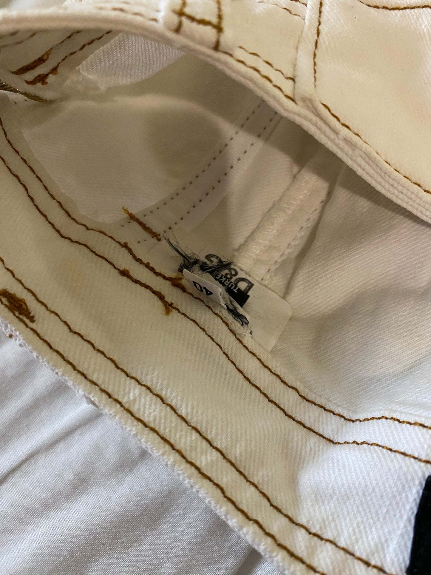 DOLCE & GABBANA white-cream cotton skirt (S)