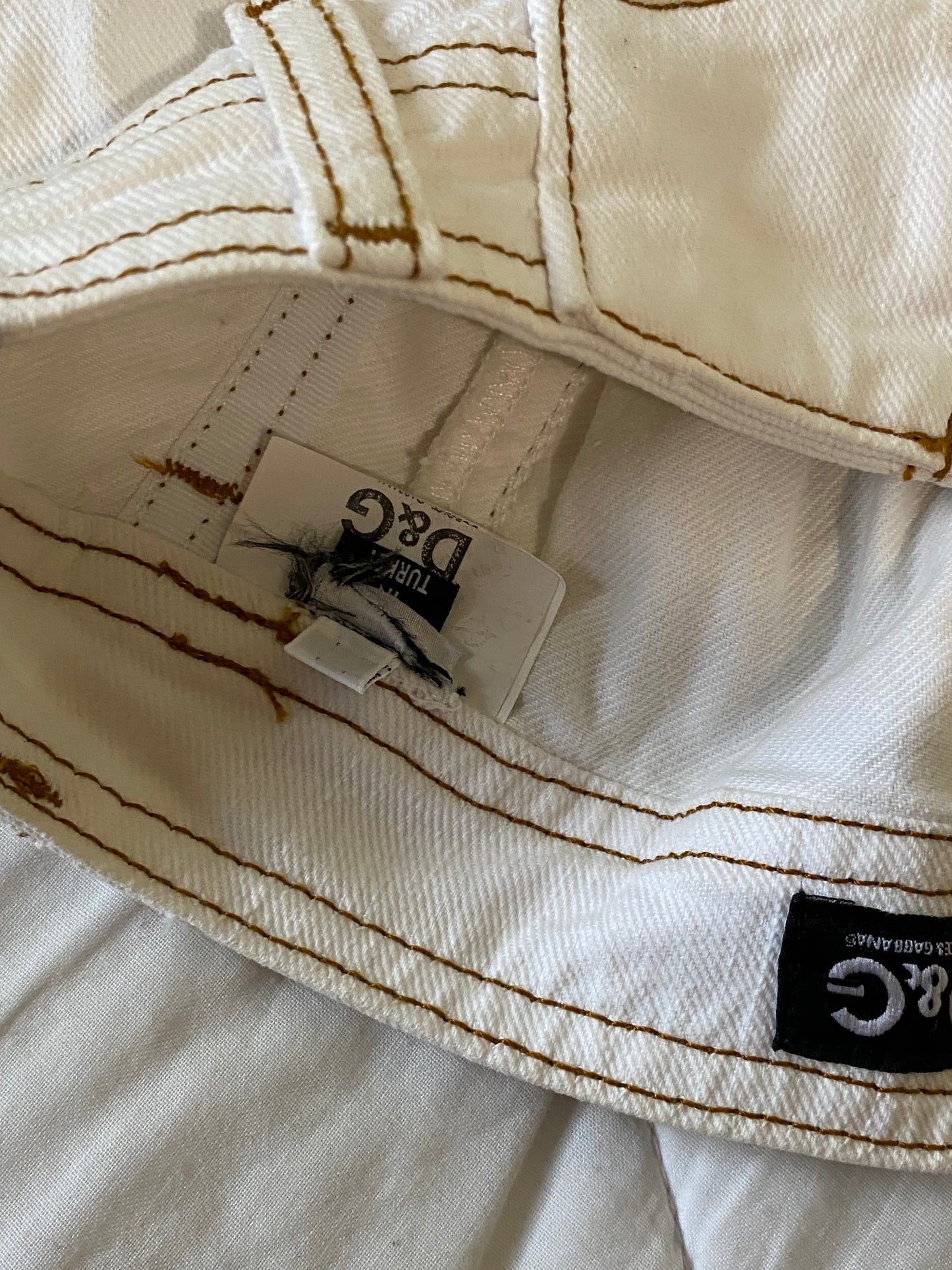 DOLCE & GABBANA white-cream cotton skirt (S)