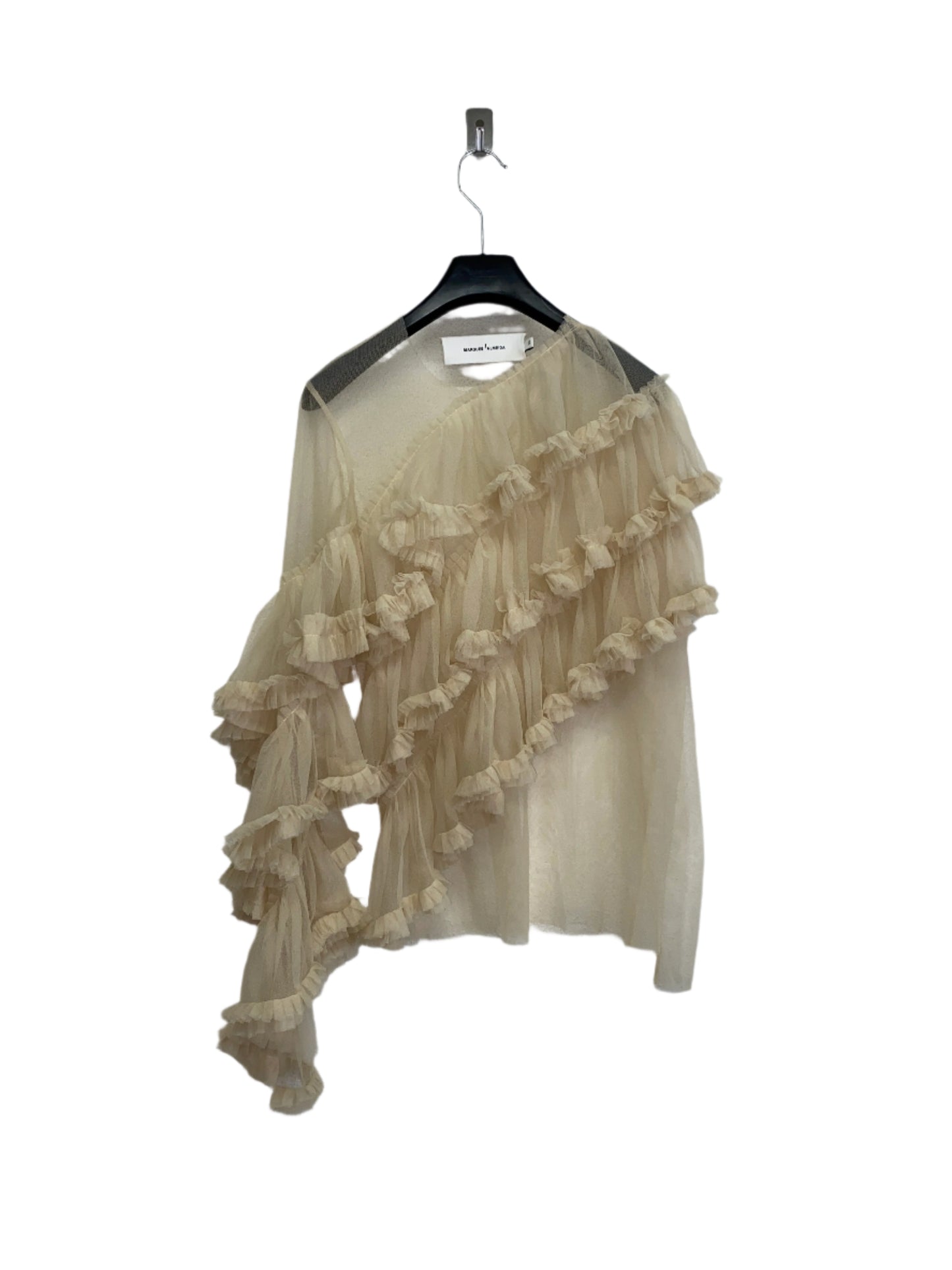 MARQUES/ALMEIDA Spring RTW 2016 ruffles mesh top (XS)