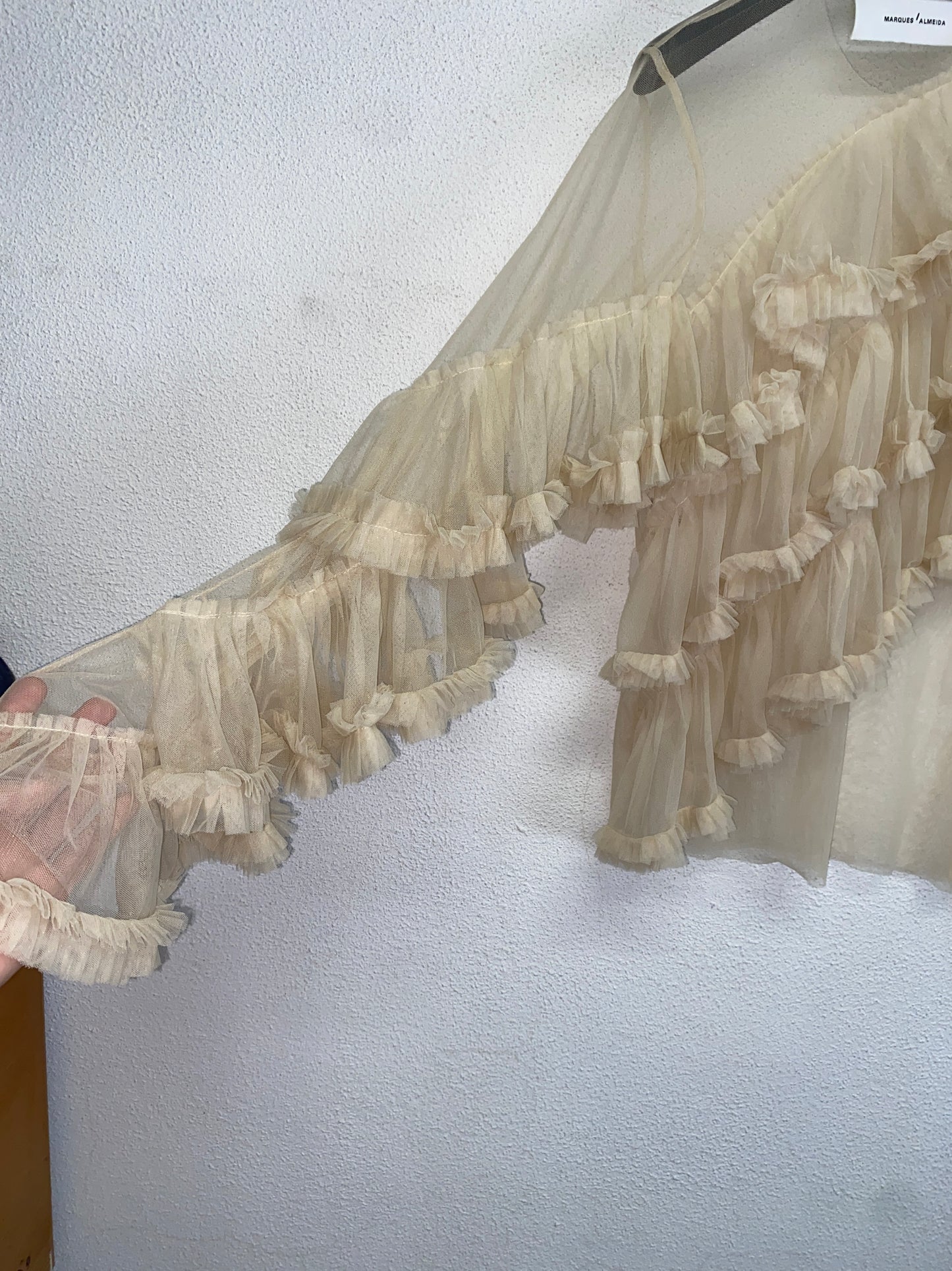 MARQUES/ALMEIDA Spring RTW 2016 ruffles mesh top (XS)
