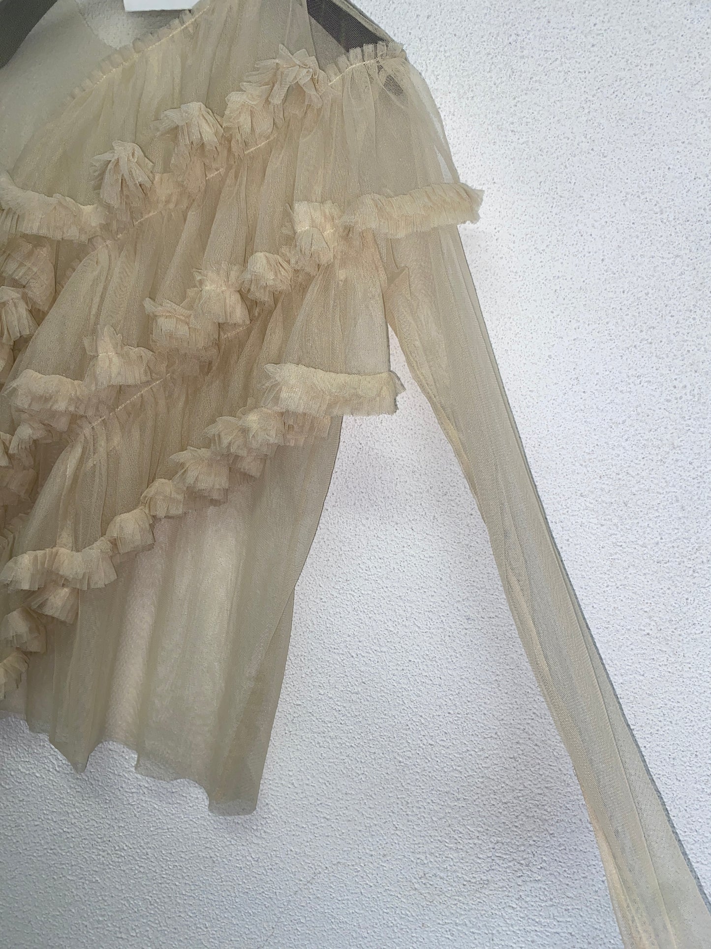MARQUES/ALMEIDA Spring RTW 2016 ruffles mesh top (XS)