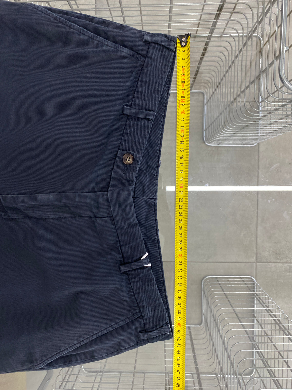 Ermenegildo Zegna navy cotton trousers (52)