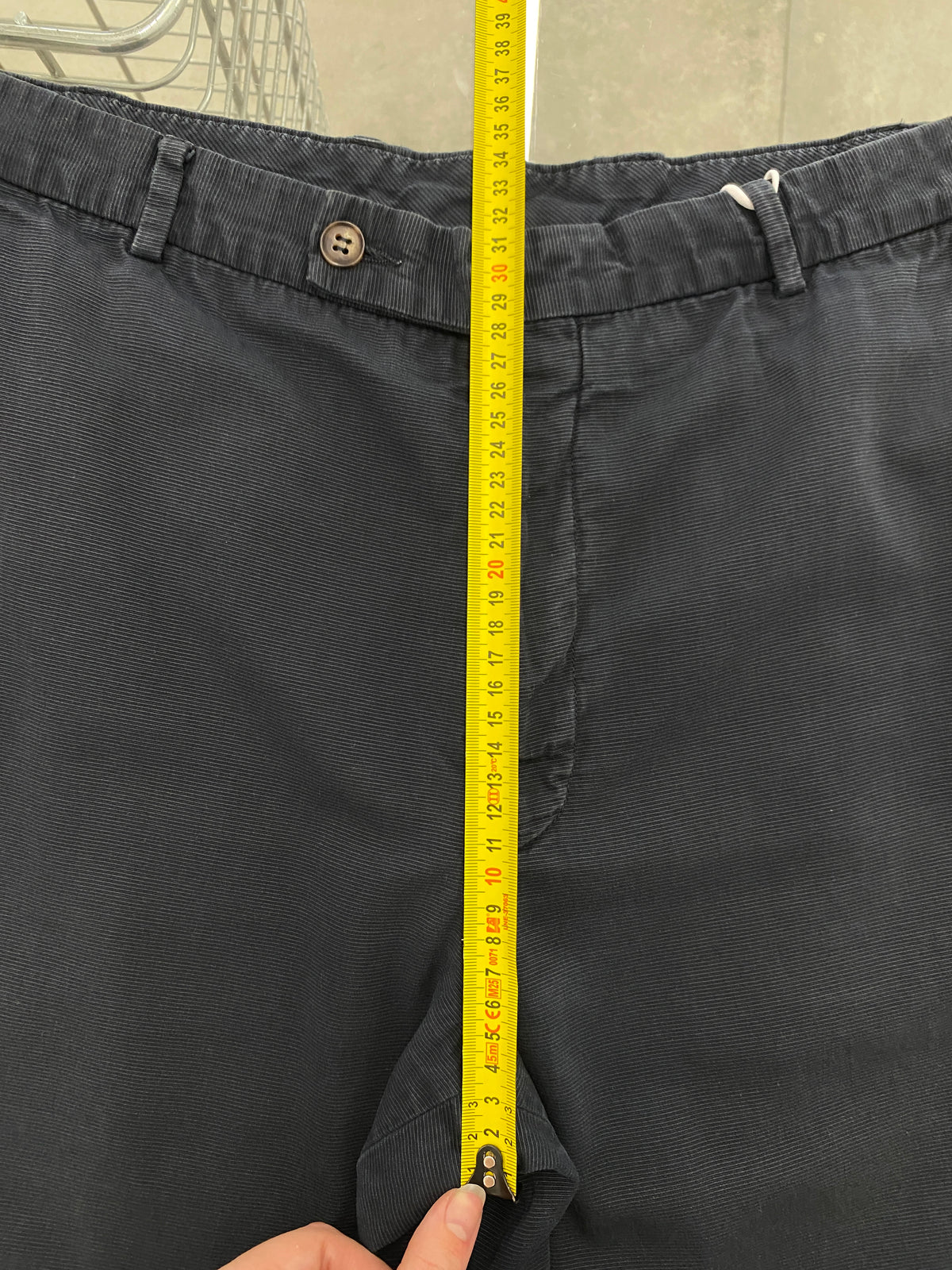 Ermenegildo Zegna navy cotton trousers (52)