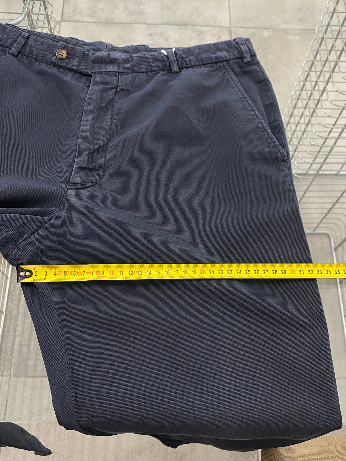 Ermenegildo Zegna navy cotton trousers (52)