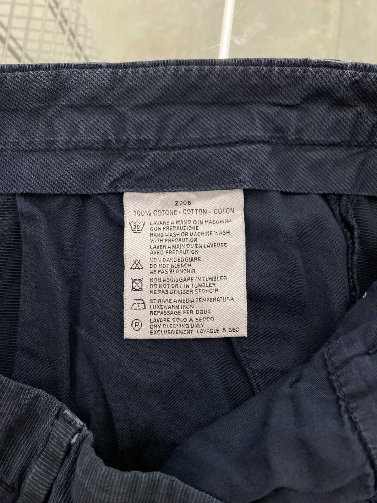Ermenegildo Zegna navy cotton trousers (52)