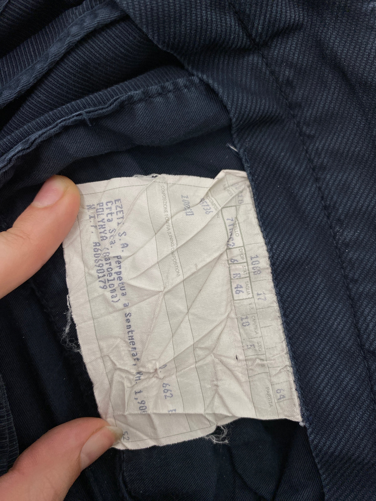 Ermenegildo Zegna navy cotton trousers (52)