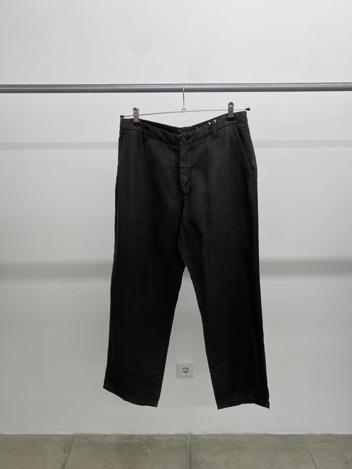 Etro brown linen trousers (M/L)